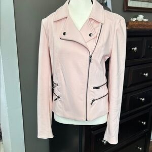 Banana Republic Light Pink Leather Jacket